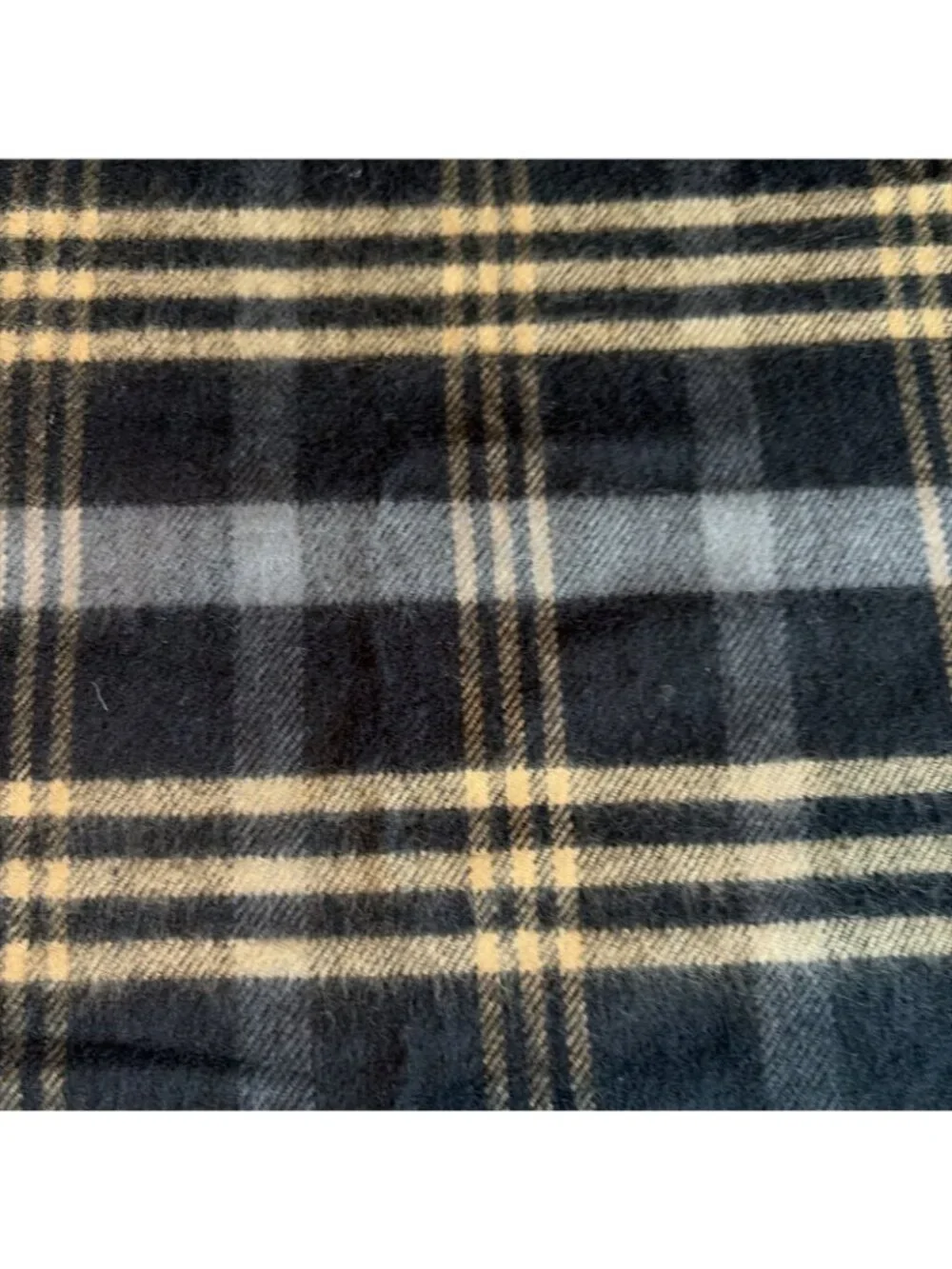 Vintage 100% Cashmere Plaid Scarf Unisex 68X12